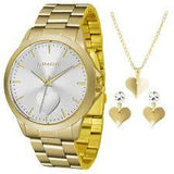 Relógio Lince Feminino Analógico Kit Brinco + Colar LRGJ097L KW16S1KX - oticasvitoria