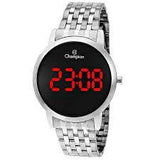 Relógio CHAMPION Digital Led Prata CH40099T - oticasvitoria