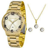 Relógio Lince Feminino Analógico Kit Brinco + Colar LRG4603L KW21 - oticasvitoria