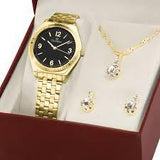 Relógio CHAMPION Feminino Kit Colar e Brincos CH22313K - oticasvitoria