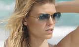Óculos de Sol RAY BAN Aviador Gradiente Azul Degradê RB3025L 001-3F58 - oticasvitoria