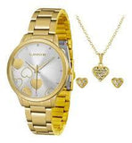 Relógio Lince Feminino Analógico Kit Brinco + Colar LRGH078L KV26 - oticasvitoria