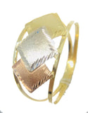 Anel Aro Duplo Tricolor Ouro 18K - 70019209 - oticasvitoria