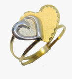 Anel Aro duplo Coração Duplo 18K - 00151849 - oticasvitoria