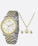 Relógio Lince Feminino Analógico Kit Brinco + Colar LRT4555L KV37B2SK - oticasvitoria