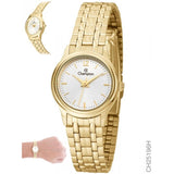 Relógio Champion Feminino Dourado CH25196H - oticasvitoria