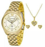 Relógio Lince Feminino Analógico Kit Brinco + Colar LRGH075L KV20 - oticasvitoria