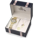 Relógio ALLORA Feminino Kit Colar e Brincos AL2036CI/K4V - oticasvitoria