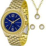 Relógio Lince Feminino Analógico Kit Brinco + Colar LRG4556L KV06 - oticasvitoria