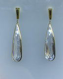 Brinco Pingente Gota Cristal Ouro 18K - VJBR493-Z - oticasvitoria