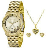 Relógio Lince Feminino Analógico Kit Brinco + Colar LRG4517L KU35 - oticasvitoria