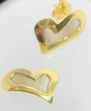 Brinco Coração Torcido Ouro 18K - 00152228 - oticasvitoria