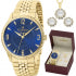 Relógio Champion Feminino Kit Colar e Brincos CN26073K