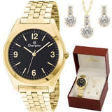 Relógio CHAMPION Feminino Kit Colar e Brincos CH22313K - oticasvitoria