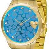Relógio Lince Feminino Analógico Dourado LRGJ073L D1KX - oticasvitoria