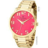 Relógio Champion Feminino Elegance Dourado CN26028J - oticasvitoria