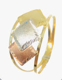 Anel Aro Duplo Tricolor Ouro 18K - 70019209 - oticasvitoria