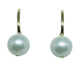 Brinco Pingente 13mm Pérola Shell Ouro 18K - VJBR666 - oticasvitoria